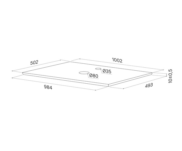 столешница IDDIS OPTIMA HOME 100